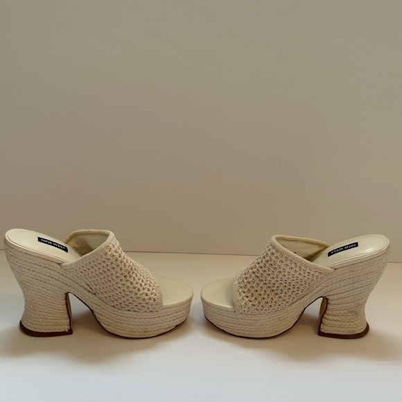 Nine West Off White Fefee Platform Slide Sandals - Picture 4 of 9